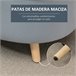 Otomano Puff Poliéster, Espuma, Madera de Caucho HOMCOM 71x51 Gris