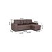 Chaise longue reversible piel sintética con cama HARRY Blanco