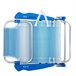 Aktive Silla de playa plegable y reclinable 7 posiciones rayas c/cojín y asas mano Azul