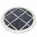 Alfombra BERBER Cuadriculado B5950 Franjas Bereber Marroquí 120x120 Gris