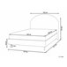 Beliani Cama con somier Poliéster MILLAY 156x211 Blanco/ Beige