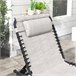 Tumbona Reclinable Acero, PVC Outsunny, deportes y ocio - playa Azul Claro