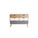 Cómoda de 6 cajones VITA blanco, gris y roble Cómoda de 6 cajones VITA blanco, gris y roble Blanco/ Gris