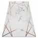 Alfombra lavable ANDRE 1220 Mármol Geométrico 80x150 Blanco/ Gris