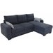 Chaise longue reversible con cama BROADWAY color gris oscuro Gris Oscuro