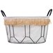 Cesto de metal y tela Cesto de metal y tela Blanco