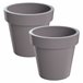 2x Maceta de plastico Lofly Gris