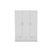 Armario OSLO puertas batientes y 2 cajones144x200cm blanco Blanco