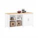 Aparador de Almacenamiento KNL09-WN SoBuy ES Blanco/ Madera