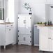 Alacena de Cocina MDF, Melamina de Madera HOMCOM, hogar - cocina Blanco