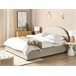 Beliani Cama con almacenaje Poliéster VAUCLUSE 194x214 Beige