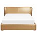 Beliani Cama de agua Piel PARIS 215x228 Dorado
