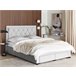Beliani Cama con almacenaje Terciopelo LIEVIN 165x217 Azul Marino