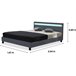 Cama LED 140x190 Gris