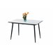Mesa de comedor rectangular extensible 160x80 Blanco Veta