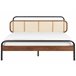 Beliani Cama Madera de caucho BOUSSICOURT 202x210 Beliani Cama Madera de caucho BOUSSICOURT 202x210 Marron