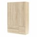 Armario 3 puertas efecto madera Roble