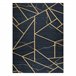 Alfombra lavable ANDRE 1222 Mármol Geométrico 80x150 Negro
