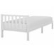 Beliani Cama con somier Madera de pino FLORAC Blanco