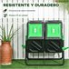 Compostador PP, Acero Outsunny Negro
