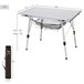 Aktive Mesa plegable camping aluminio antideslizante y desmontable altura ajustable c/red auxiliar Gris