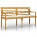 Banco de madera batavia con cojín 150x51 Crema