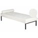 Beliani Chaise longue Bouclé CHINON Blanco
