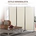 Biombo Metal, Poliéster HOMCOM, hogar - decoración Beige