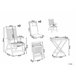 Beliani Conjunto bistro JAVA Blanco/ Beige
