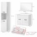 Muebles de Baño Melamina de Madera kleankin, hogar - baño Blanco