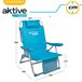 Silla mochila plegable aluminio Aktive Beach 5 posiciones Azul
