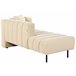 Beliani Chaise longue derecho Terciopelo LANNILS Beige
