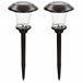 Aktive Set de 2 balizas solares LED 6 lúmenes con estaca Negro