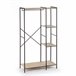Armario NARAN metal y madera 165x90x40 cm Natural