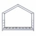 Cama para niños Vardø con somier - Forma de casa - pino 78x146 Gris