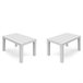 Banqueta de exterior Nailu 39x60 Blanco