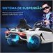 Coche Eléctrico Infantil PP, Metal HOMCOM Blanco
