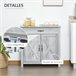 Aparador de Cocina MDF y Melamina de Madera HOMCOM 80 Gris