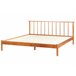 Beliani Cama con somier Madera de pino BARRET 196x209 Marron