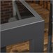 Mesa de Jardín Aluminio, Vidrio templado Outsunny 160x80 Negro
