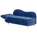 Beliani Chaise longue Terciopelo MERI Azul Marino