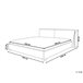 Beliani Cama con somier Poliéster PARIS 195x228 Dorado