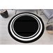 Alfombra HAMPTON Border círculo cuadro 160x160 Negro