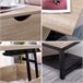 Mesa de centro con tablero elevable Marron Claro