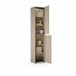 Armario multiusos 2 puertas efecto madera 45 Blanco