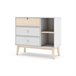 Cómoda Misty Cloud 3 cajones 90 Cómoda Misty Cloud 3 cajones 90 Blanco/ Madera