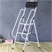 Escalera Plegable Metal, Acero HOMCOM Blanco