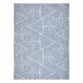 Alfombra COLOR SISAL líneas triangulos zigzag 60x110 Azul