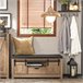 Banco Zapatero SoBuy FSR118-BR - Puerta corrediza de Granero Marron
