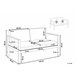 Beliani Banco Aluminio SALERNO 142x70 Gris